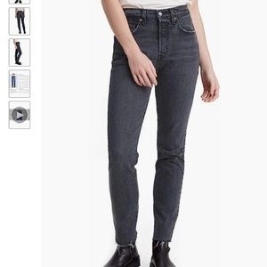 *50% Off for 24 Hours* Levi’s 501 Crop Jeans in Cabo faded black (Altered Waist)